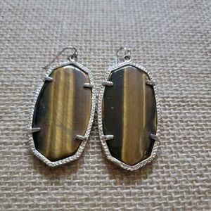𝅺Kendra Scott Elle Drop Earrings in Tigers Eye